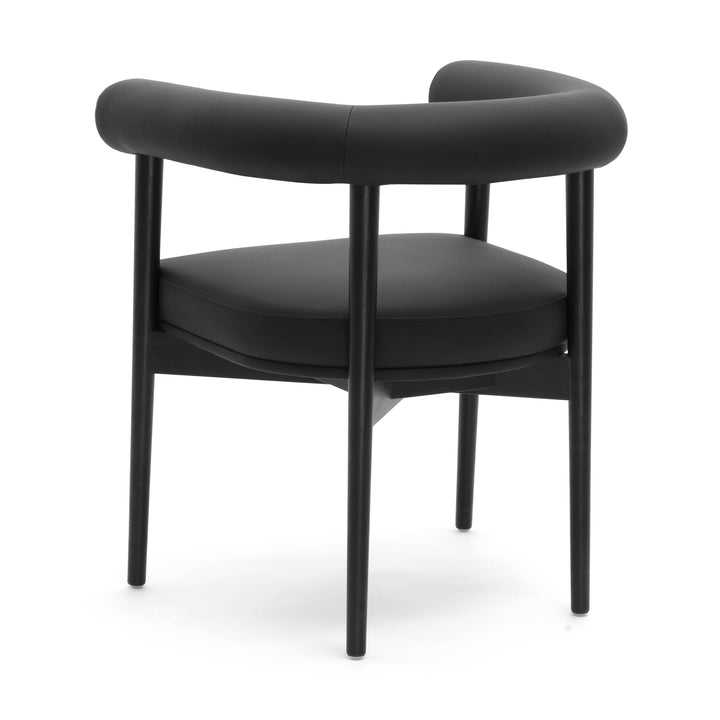 Spara Black Performance Vegan Leather Dining Chair