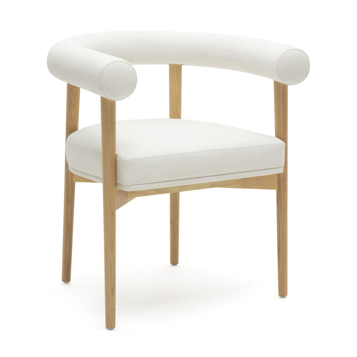 Spara White Performance Vegan Leather Dining Chair