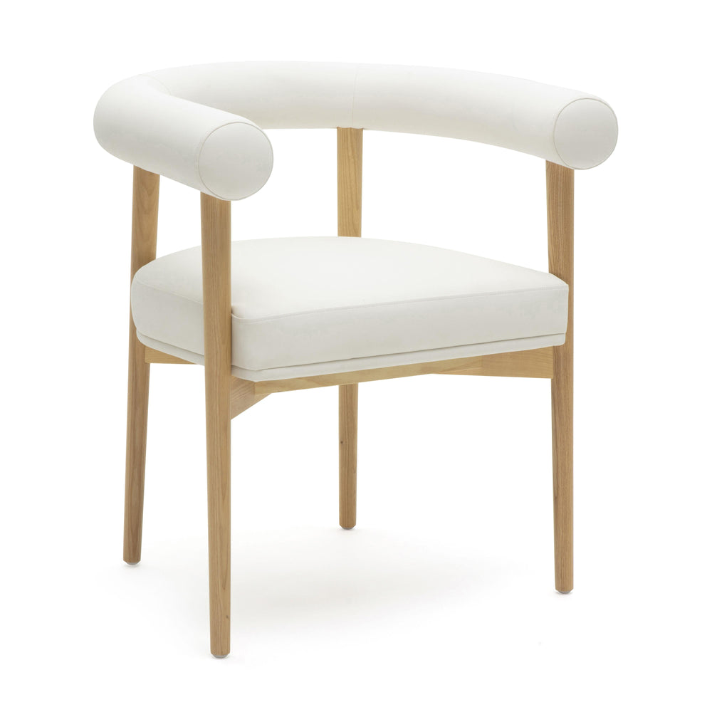 Spara White Performance Vegan Leather Dining Chair