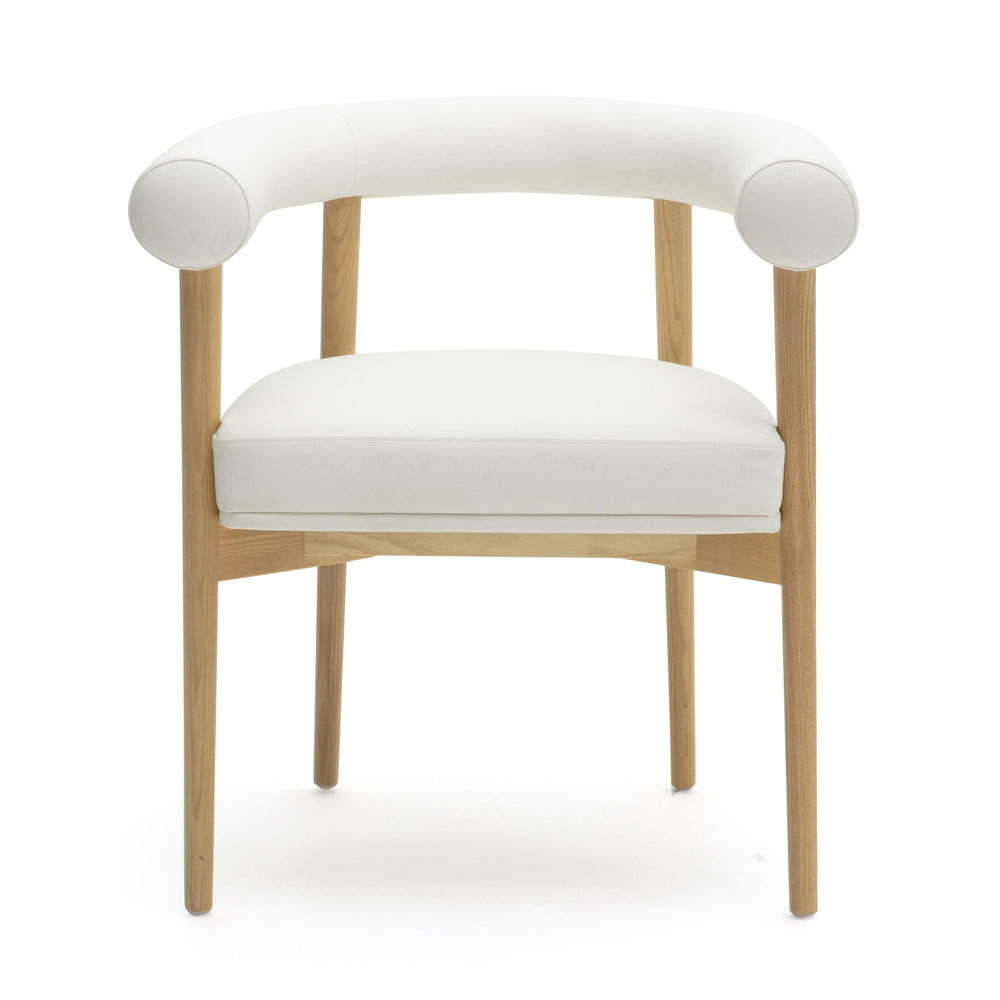 Spara White Performance Vegan Leather Dining Chair