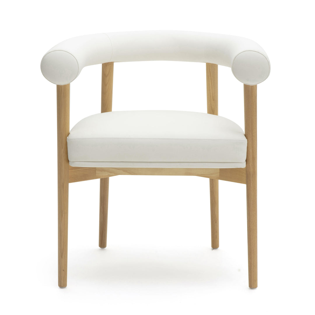Spara White Performance Vegan Leather Dining Chair