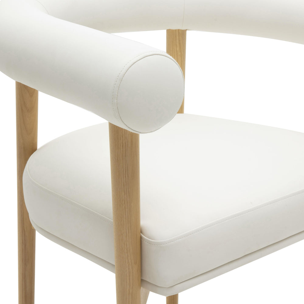 Spara White Performance Vegan Leather Dining Chair