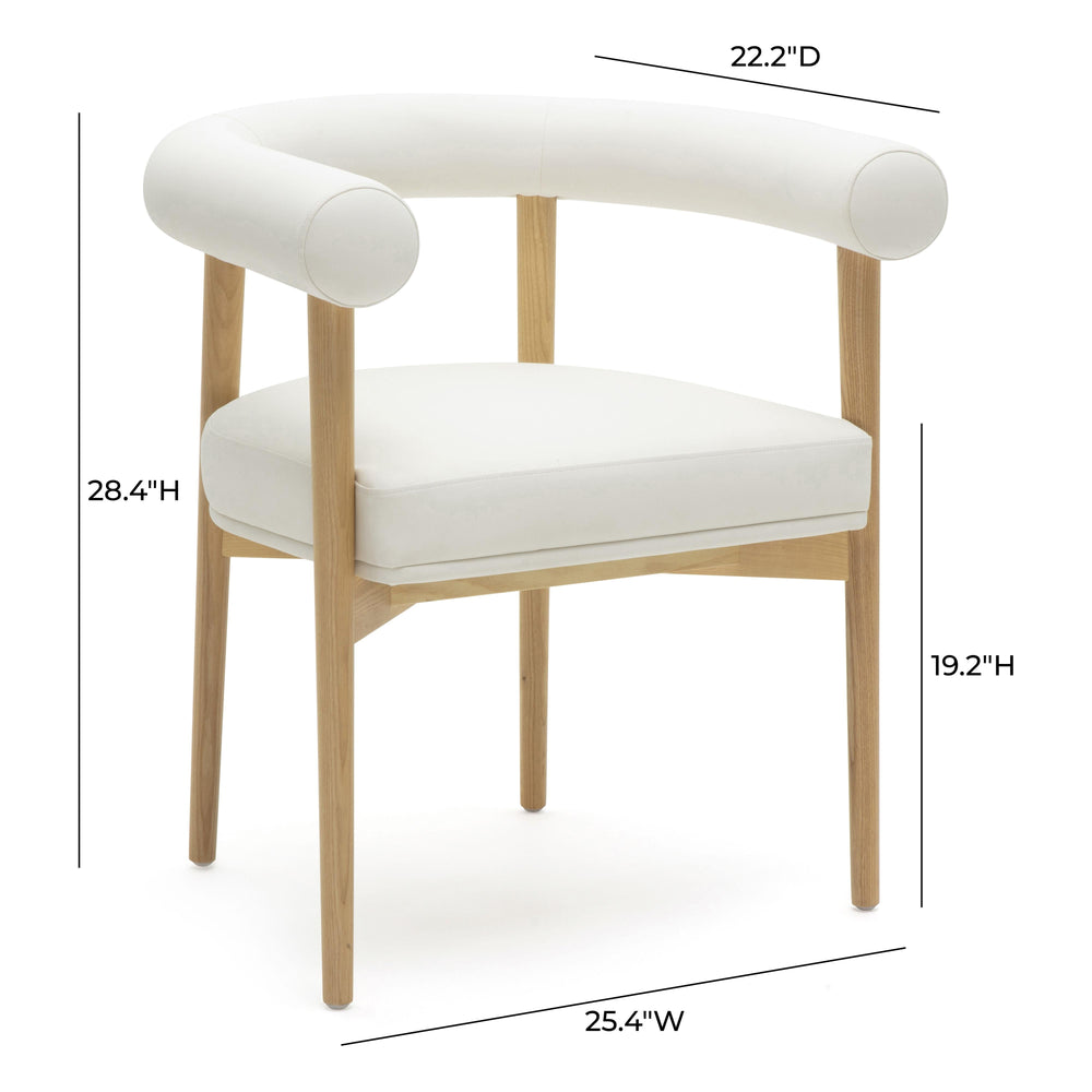 Spara White Performance Vegan Leather Dining Chair
