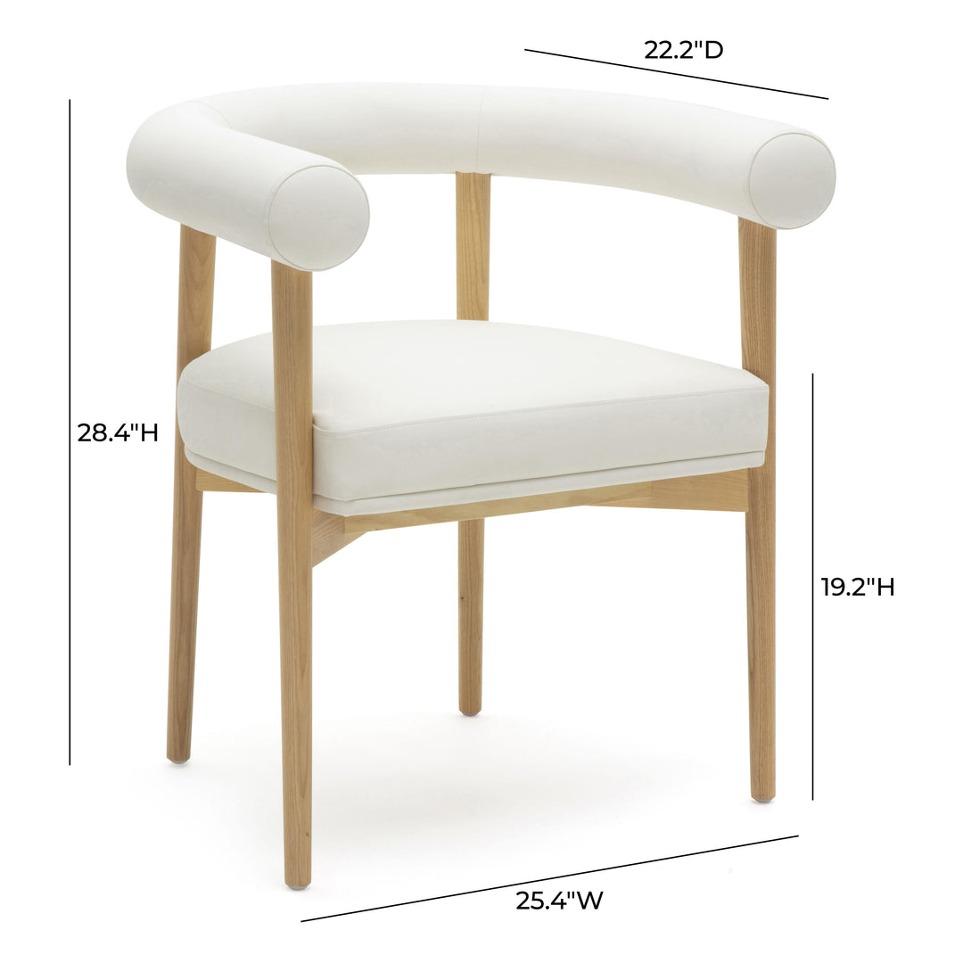 Spara White Performance Vegan Leather Dining Chair
