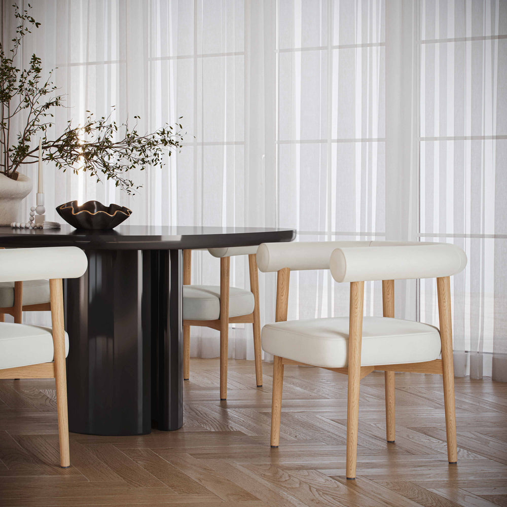 Spara White Performance Vegan Leather Dining Chair