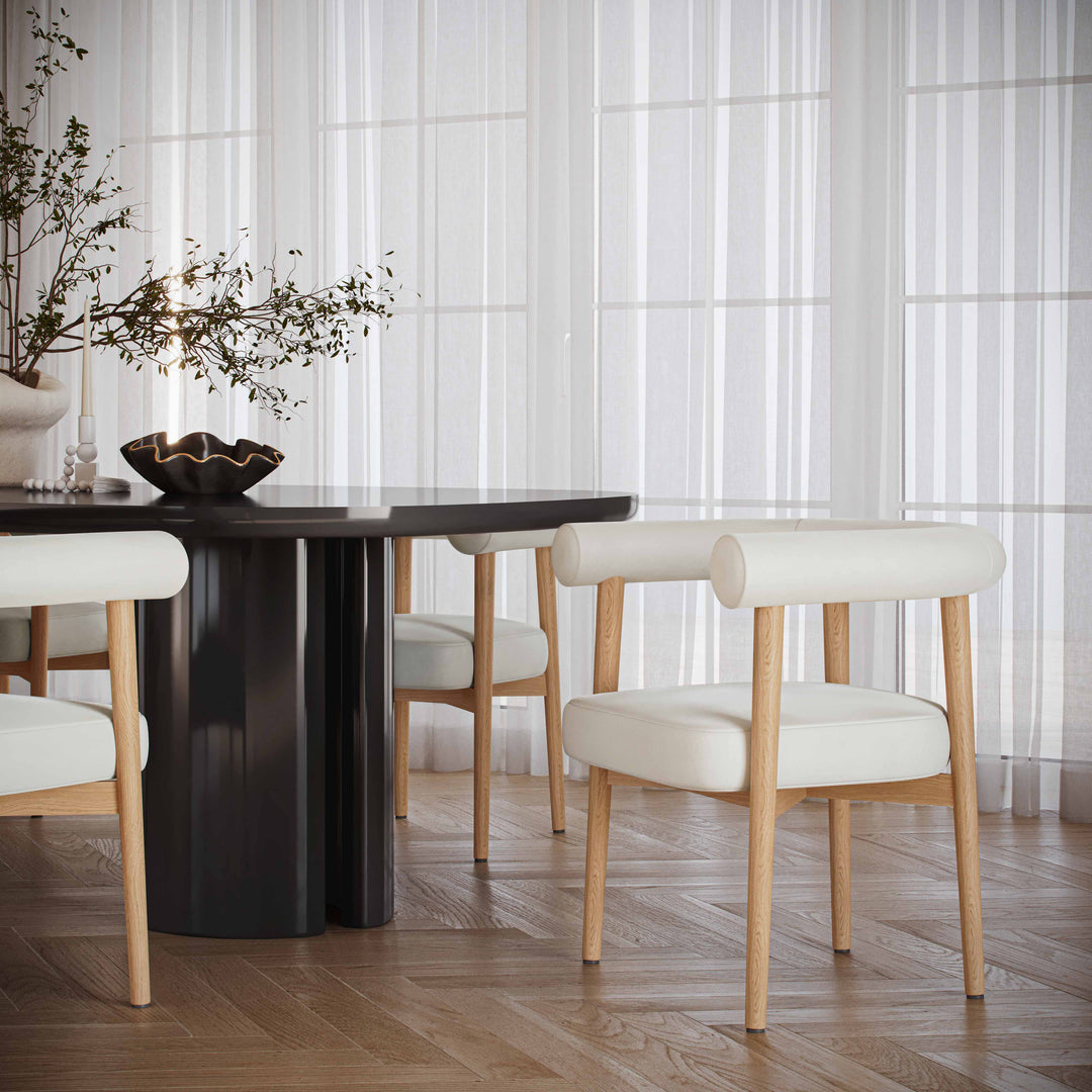 Spara White Performance Vegan Leather Dining Chair