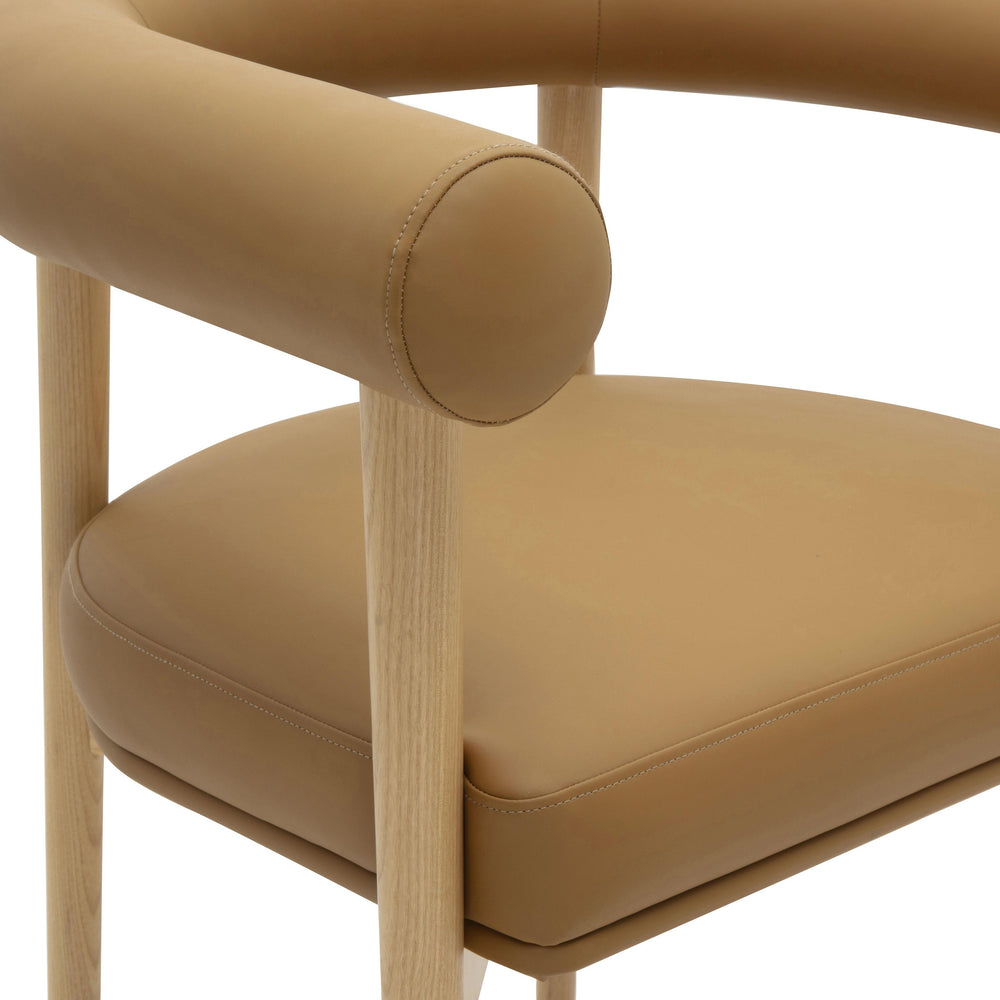 Spara Cognac Performance Vegan Leather Dining Chair