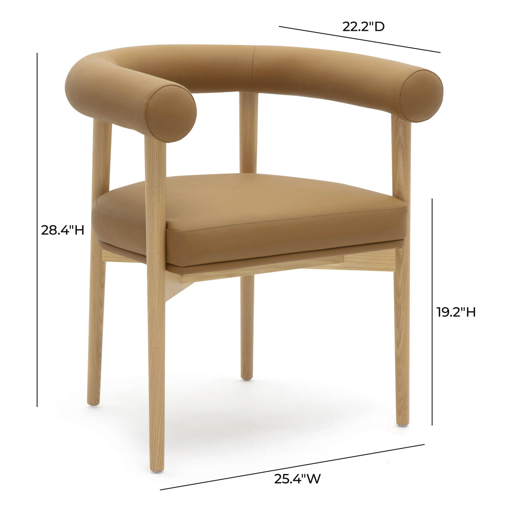 Spara Cognac Performance Vegan Leather Dining Chair