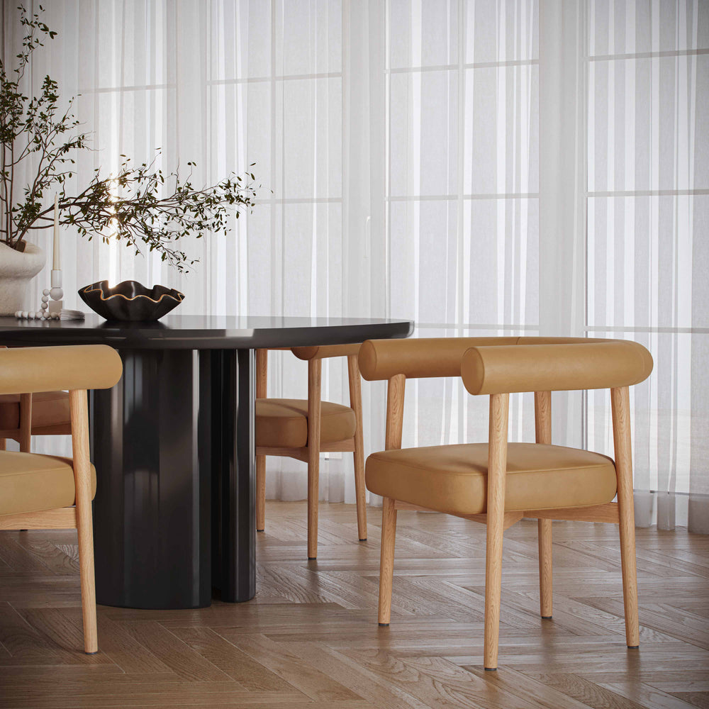 Spara Cognac Performance Vegan Leather Dining Chair