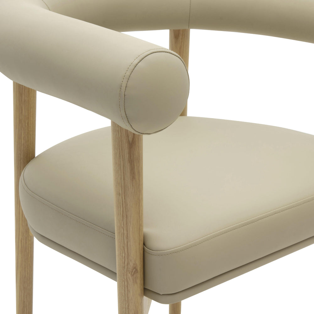 Spara Taupe Performance Vegan Leather Dining Chair