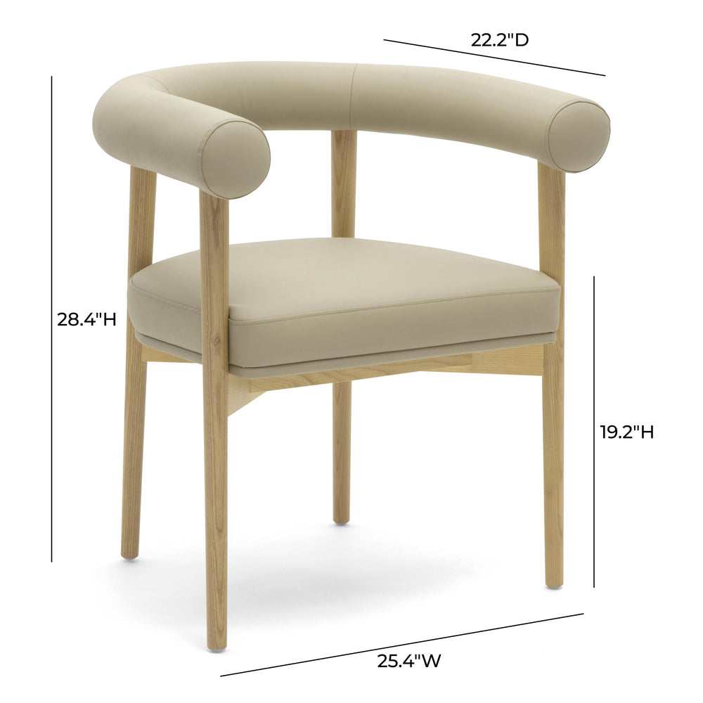 Spara Taupe Performance Vegan Leather Dining Chair