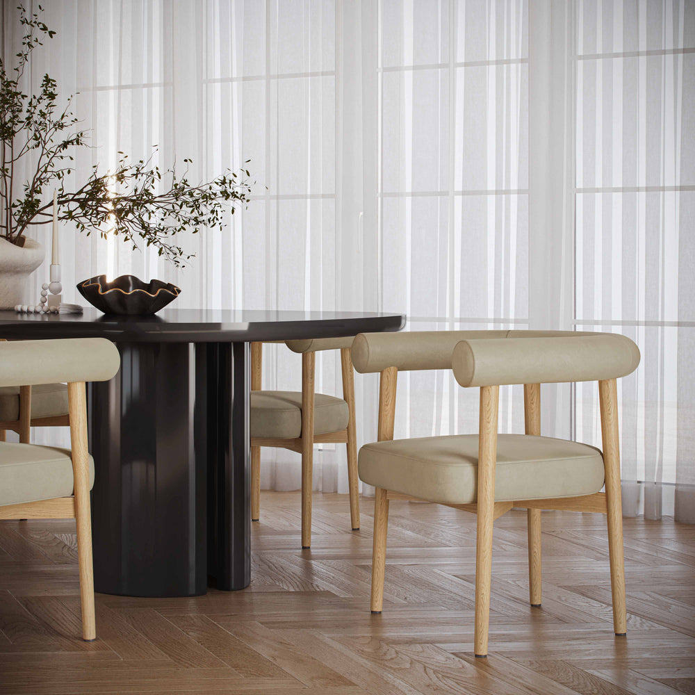 Spara Taupe Performance Vegan Leather Dining Chair