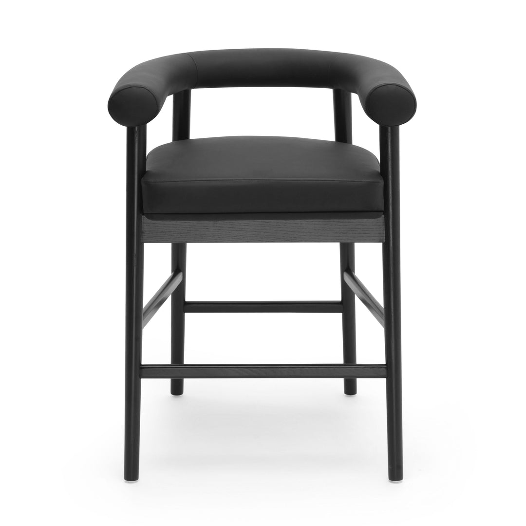 Spara Black Performance Vegan Leather Counter Stool