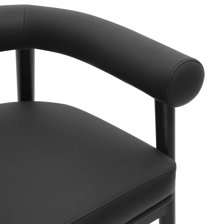 Spara Black Performance Vegan Leather Counter Stool