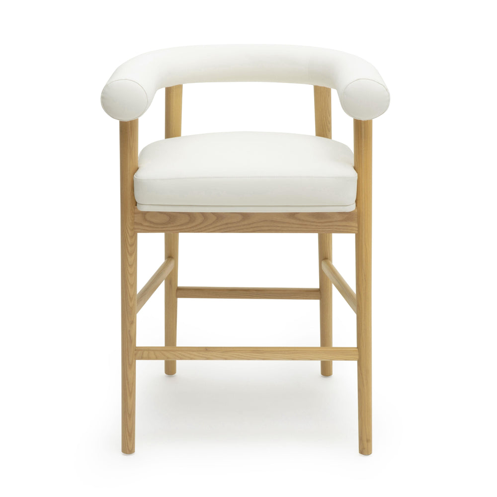 Spara White Performance Vegan Leather Counter Stool