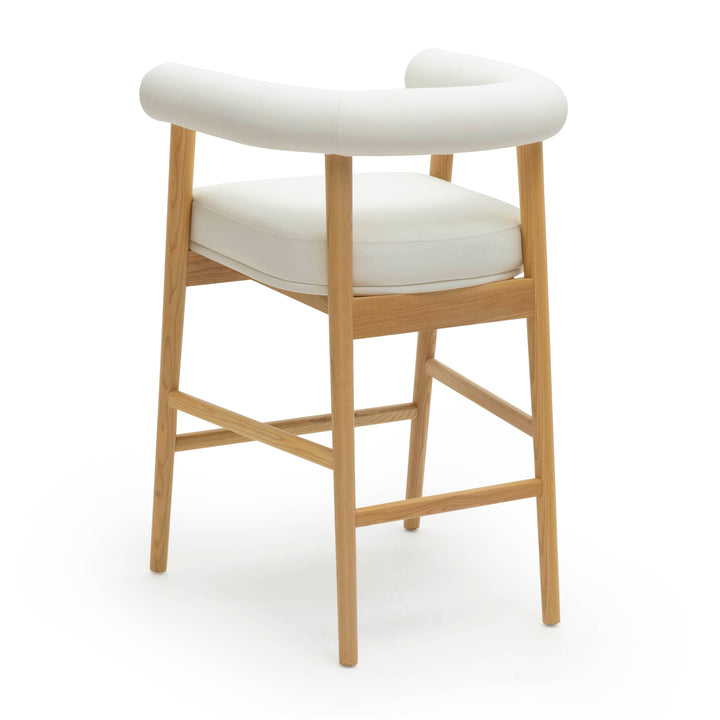 Spara White Performance Vegan Leather Counter Stool
