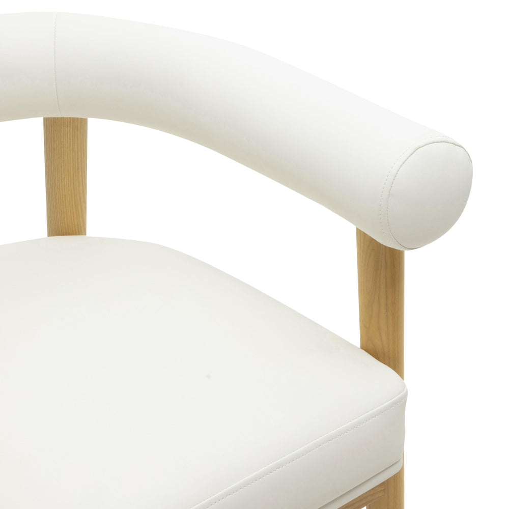 Spara White Performance Vegan Leather Counter Stool