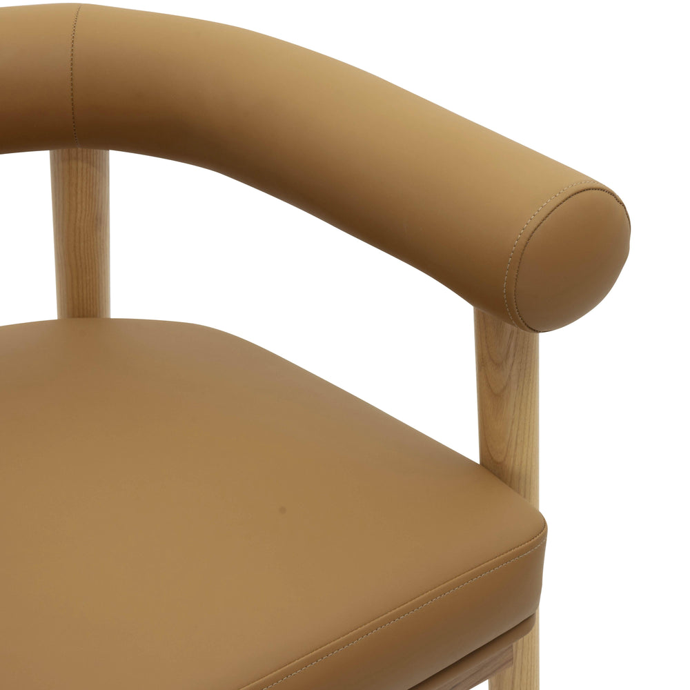 Spara Cognac Performance Vegan Leather Counter Stool