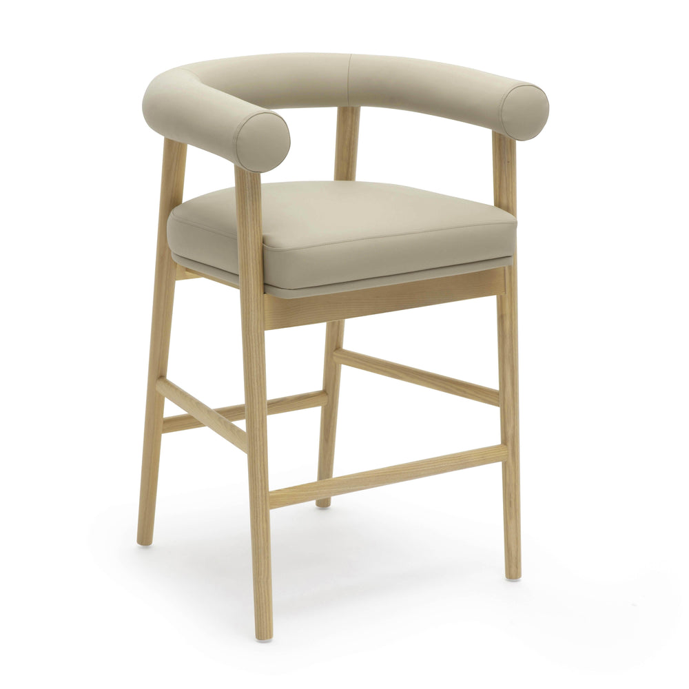 Spara Taupe Performance Vegan Leather Counter Stool