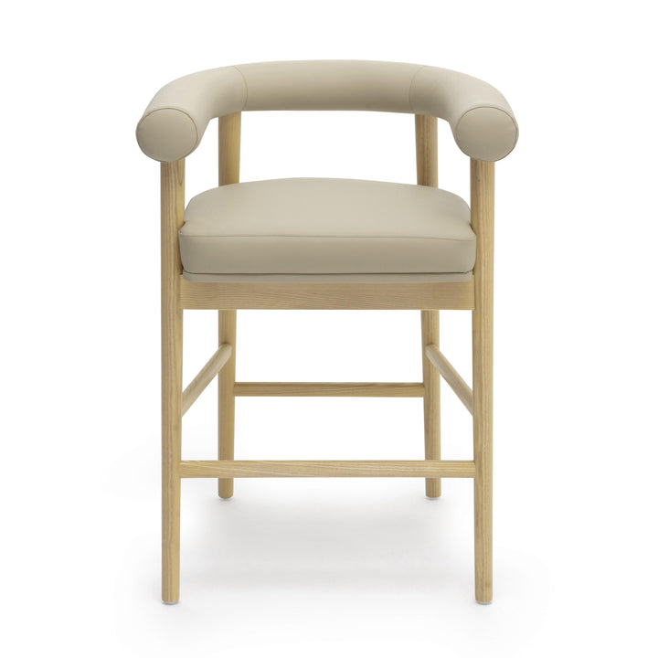 Spara Taupe Performance Vegan Leather Counter Stool