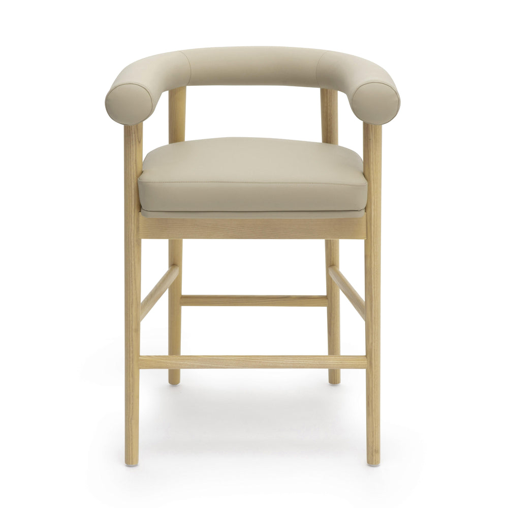Spara Taupe Performance Vegan Leather Counter Stool