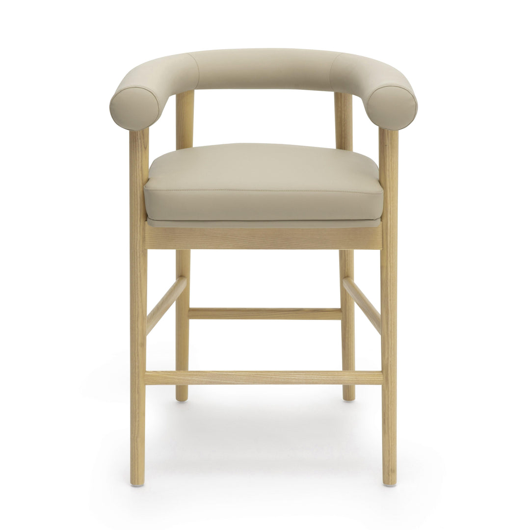 Spara Taupe Performance Vegan Leather Counter Stool