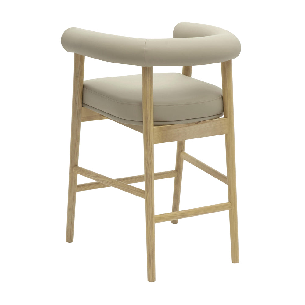 Spara Taupe Performance Vegan Leather Counter Stool