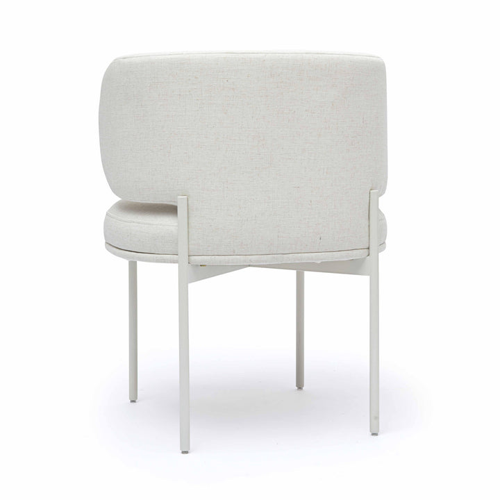 Maureen Cream Performance Upcycled Linen Dining Chair