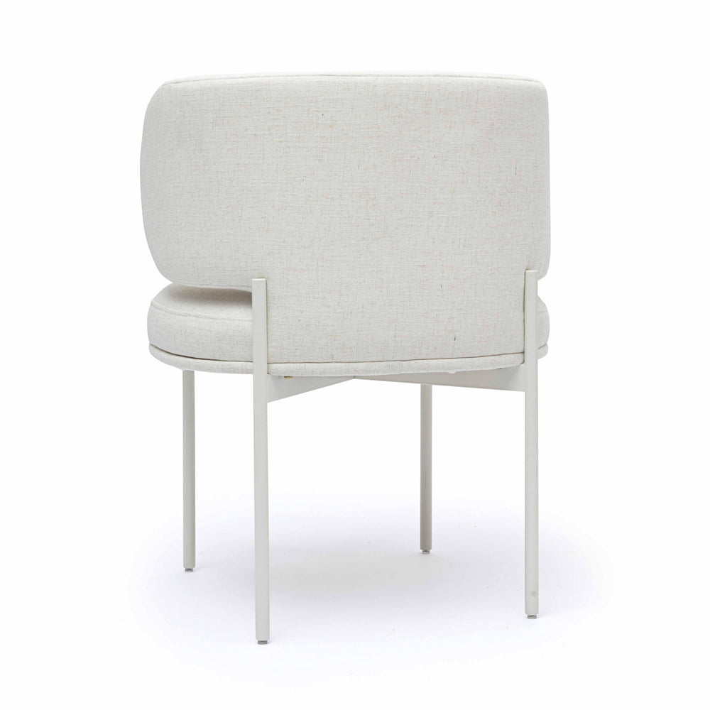 Maureen Cream Performance Upcycled Linen Dining Chair