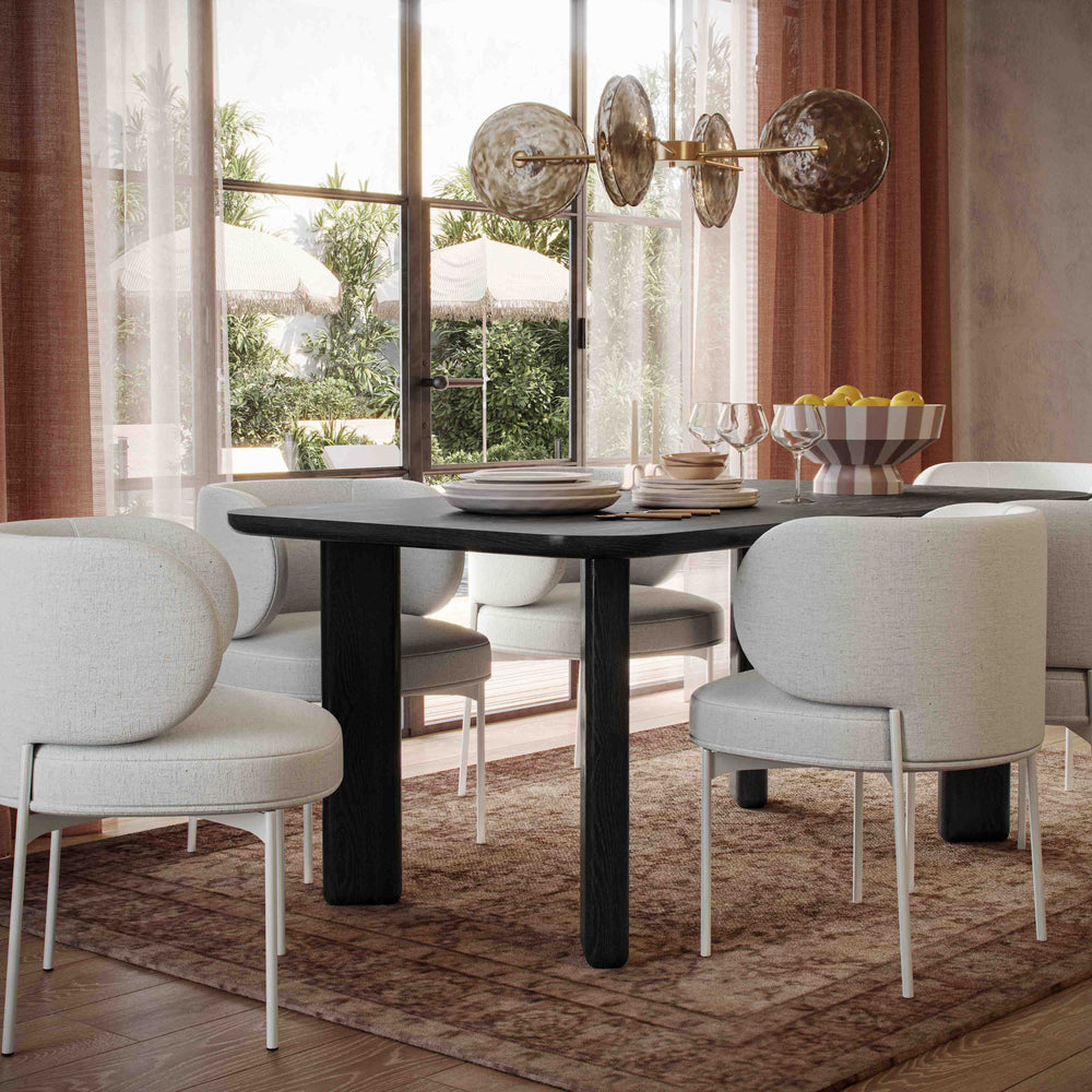 Maureen Cream Performance Upcycled Linen Dining Chair