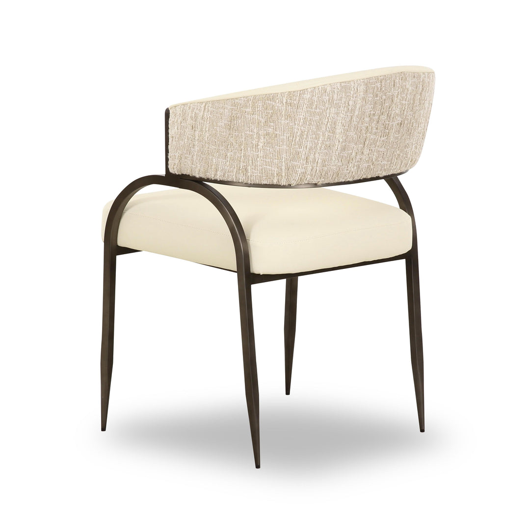 Tatum Cream 2-Tone Performance Vegan Leather Dining Chair