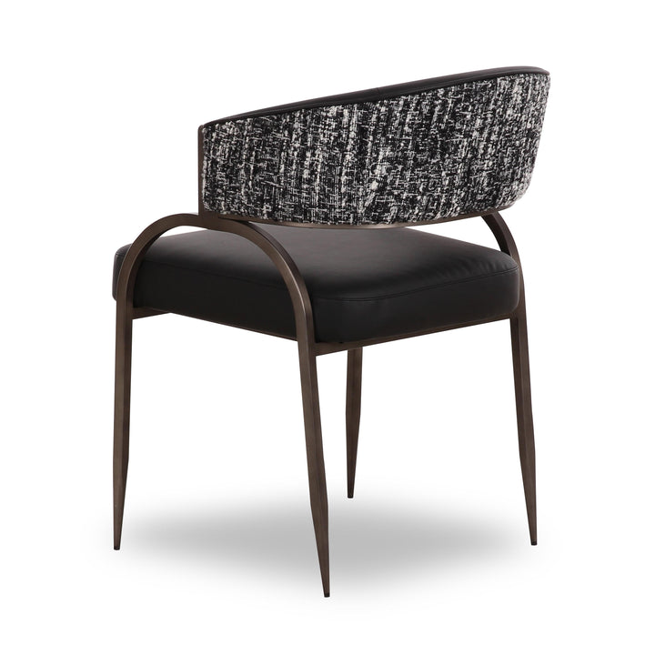 Tatum Black 2-Tone Performance Vegan Leather Dining Chair