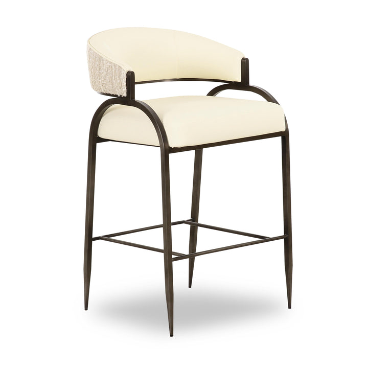 Tatum Cream 2-Tone Performance Vegan Leather Counter Stool