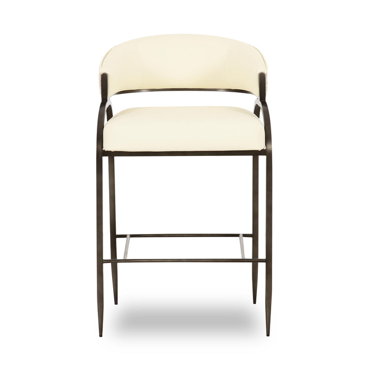 Tatum Cream 2-Tone Performance Vegan Leather Counter Stool