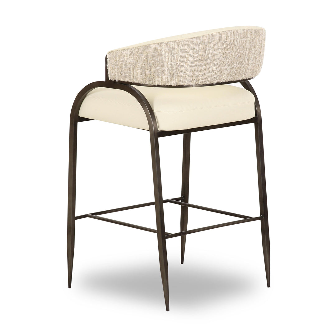 Tatum Cream 2-Tone Performance Vegan Leather Counter Stool