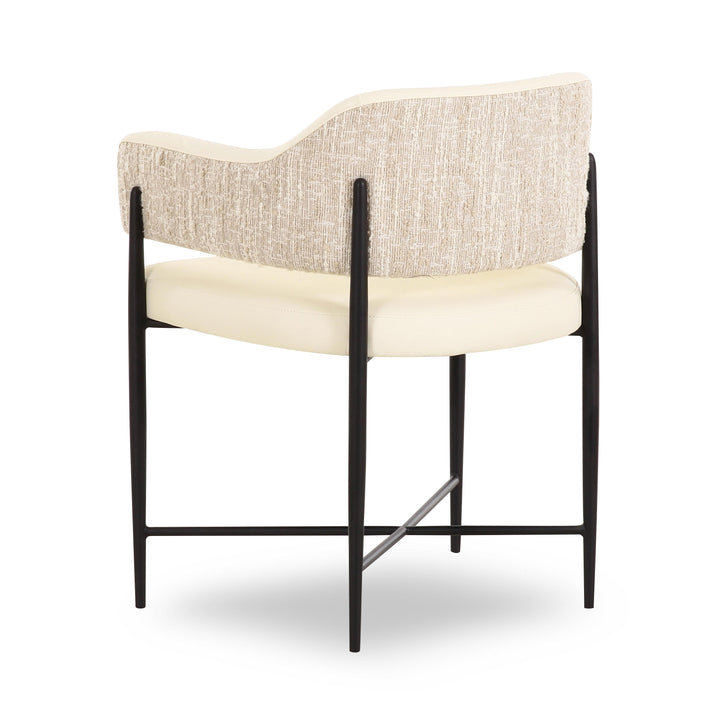 Sezanne Cream 2-Tone Performance Vegan Leather Dining Chair