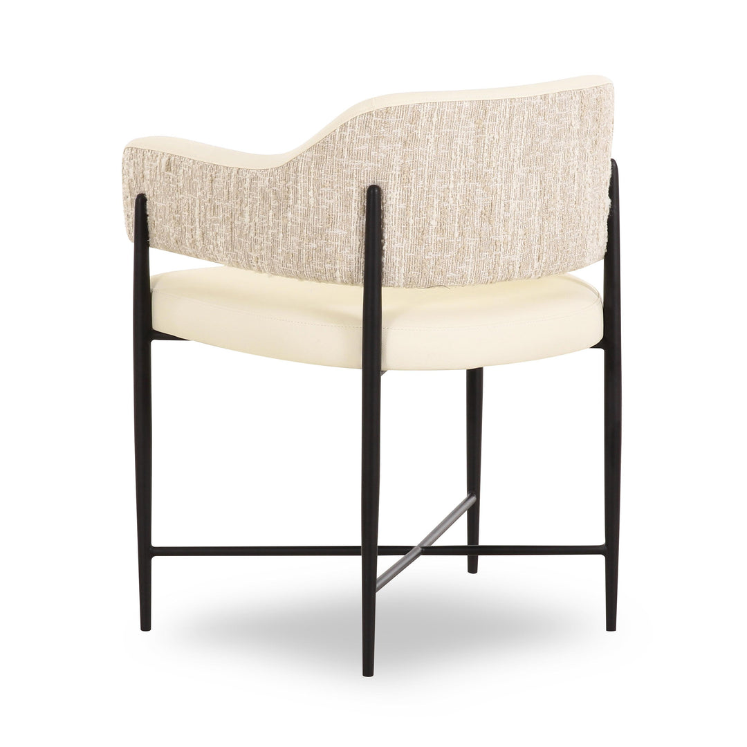 Sezanne Cream 2-Tone Performance Vegan Leather Dining Chair