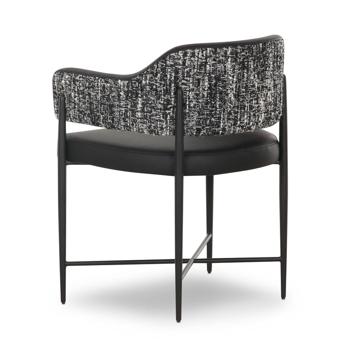 Sezanne Black 2-Tone Performance Vegan Leather Dining Chair