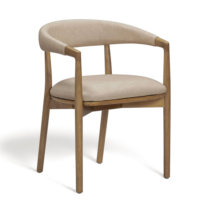Vina Taupe Performance Vegan Leather Dining Chair