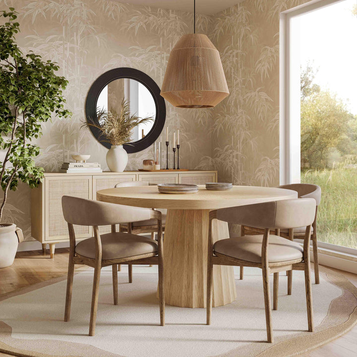 Vina Taupe Performance Vegan Leather Dining Chair