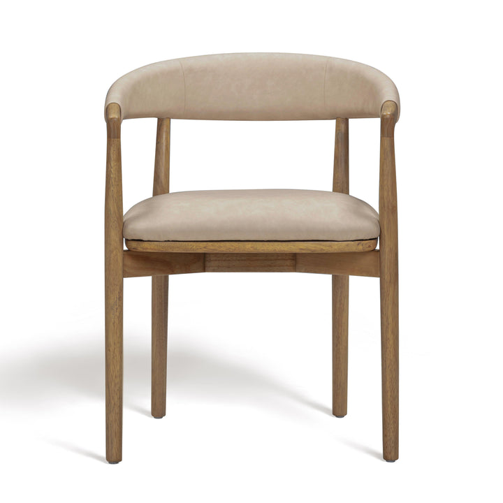Vina Taupe Performance Vegan Leather Dining Chair