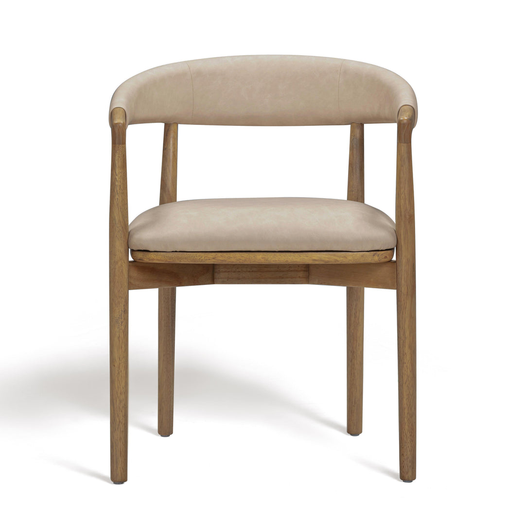 Vina Taupe Performance Vegan Leather Dining Chair