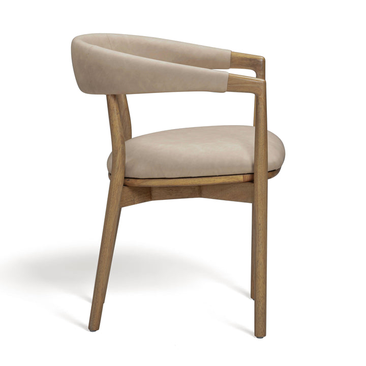 Vina Taupe Performance Vegan Leather Dining Chair