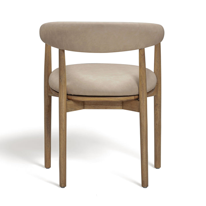 Vina Taupe Performance Vegan Leather Dining Chair
