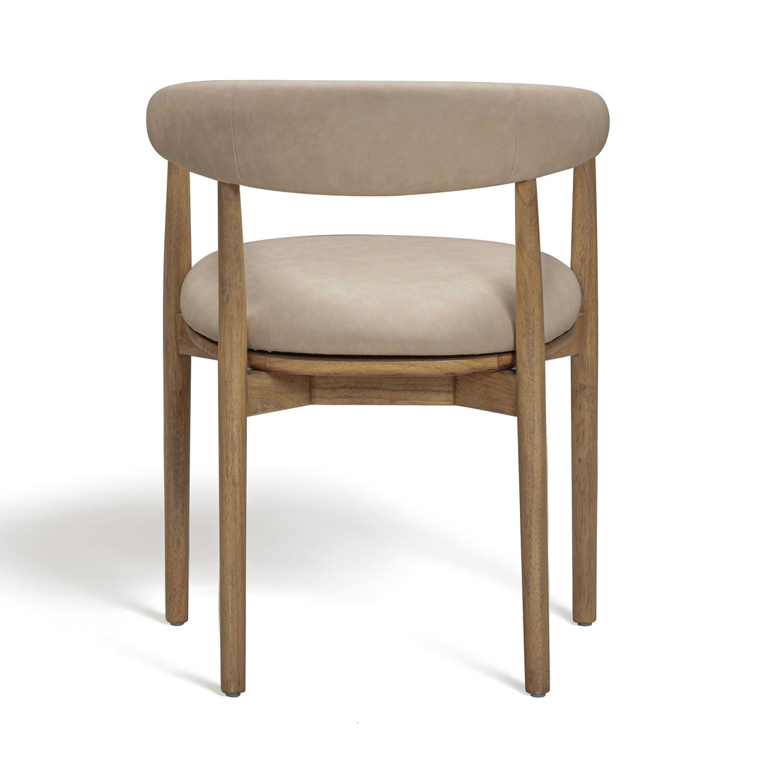 Vina Taupe Performance Vegan Leather Dining Chair