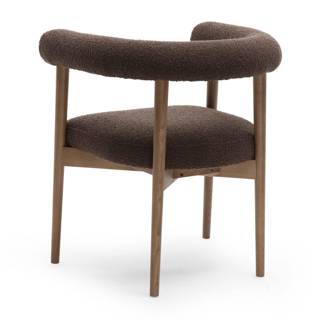 Spara Chocolate Brown Performance Boucle Dining Arm Chair
