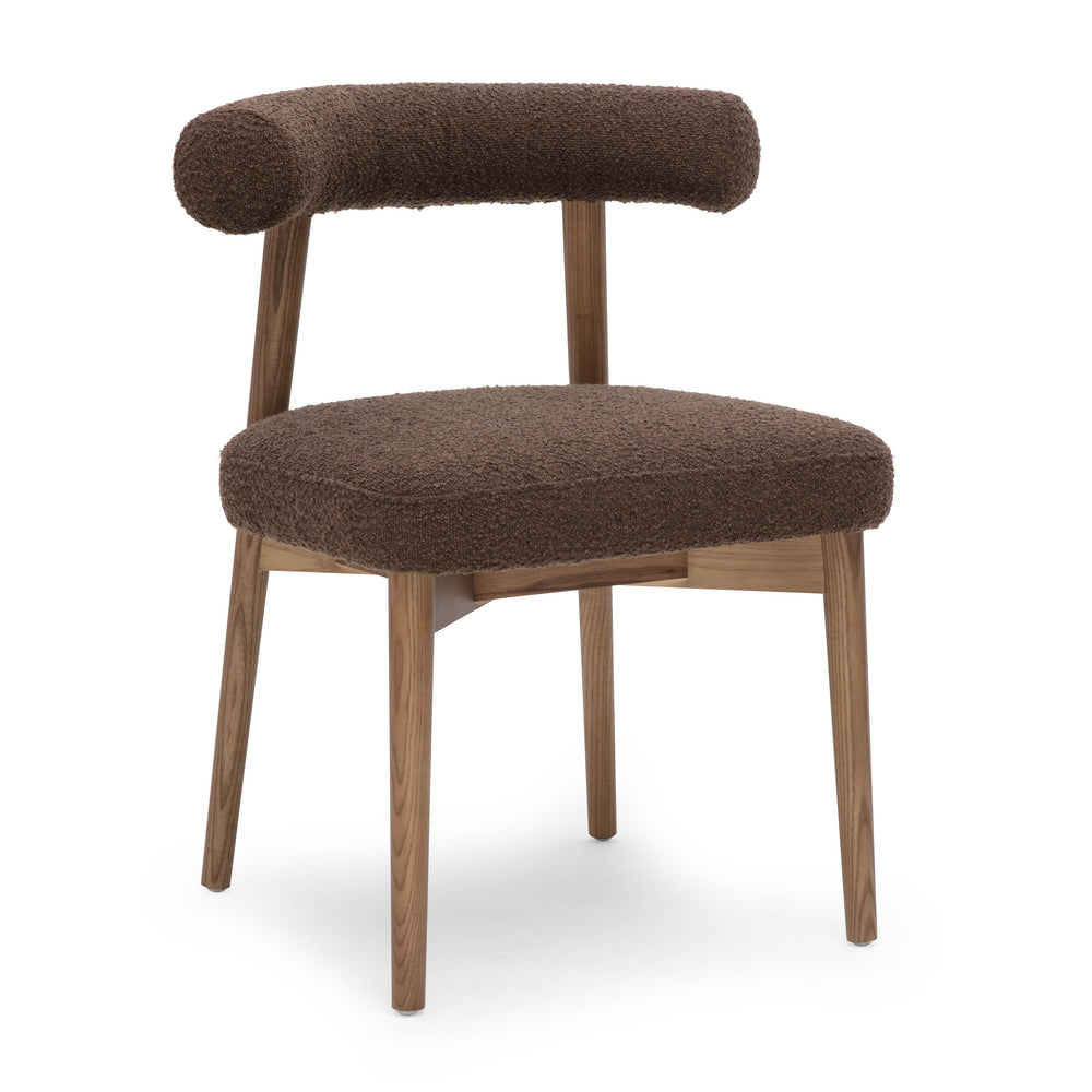 Spara Chocolate Brown Performance Boucle Side Chair