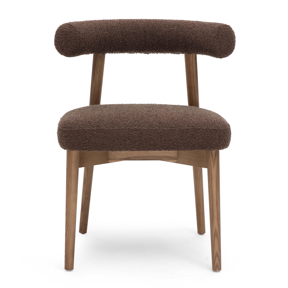 Spara Chocolate Brown Performance Boucle Side Chair