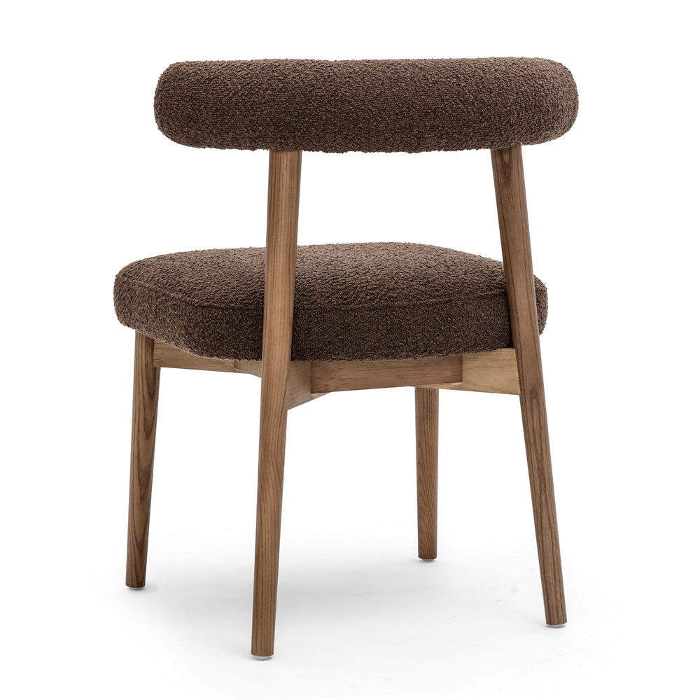 Spara Chocolate Brown Performance Boucle Side Chair