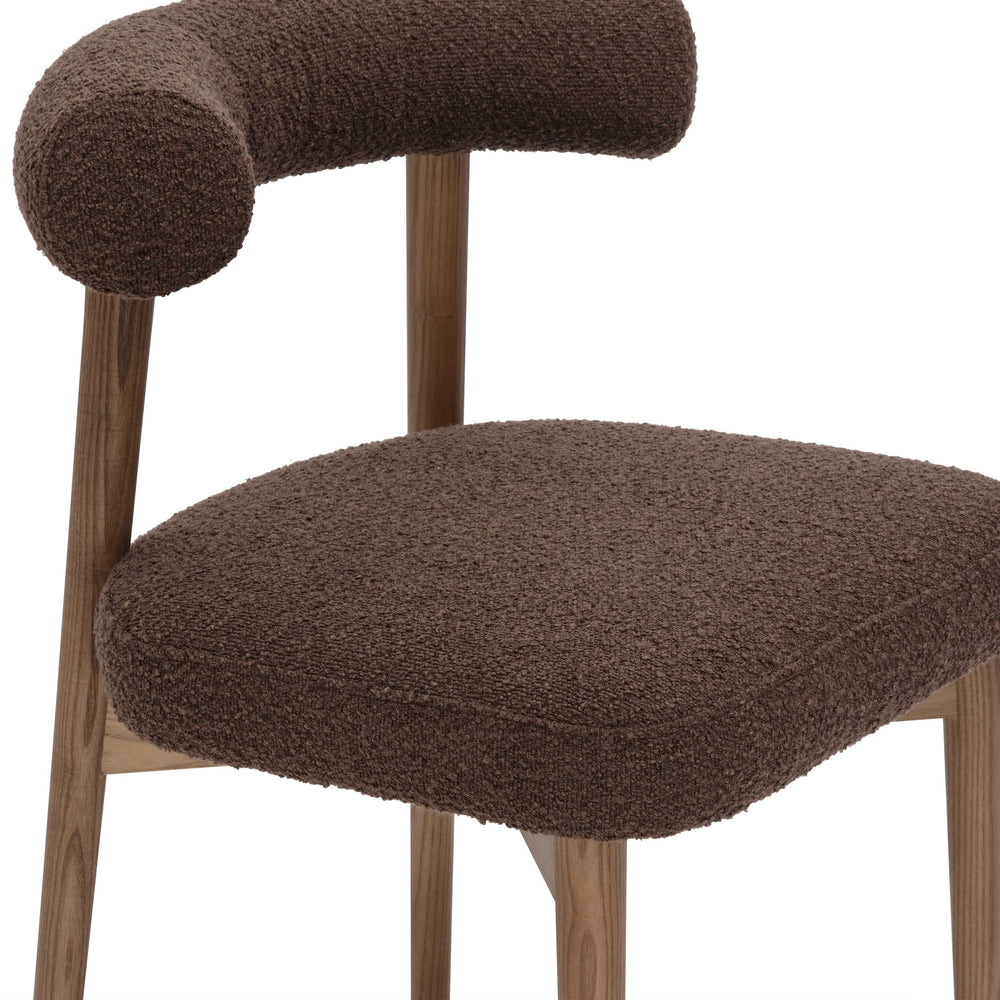 Spara Chocolate Brown Performance Boucle Side Chair